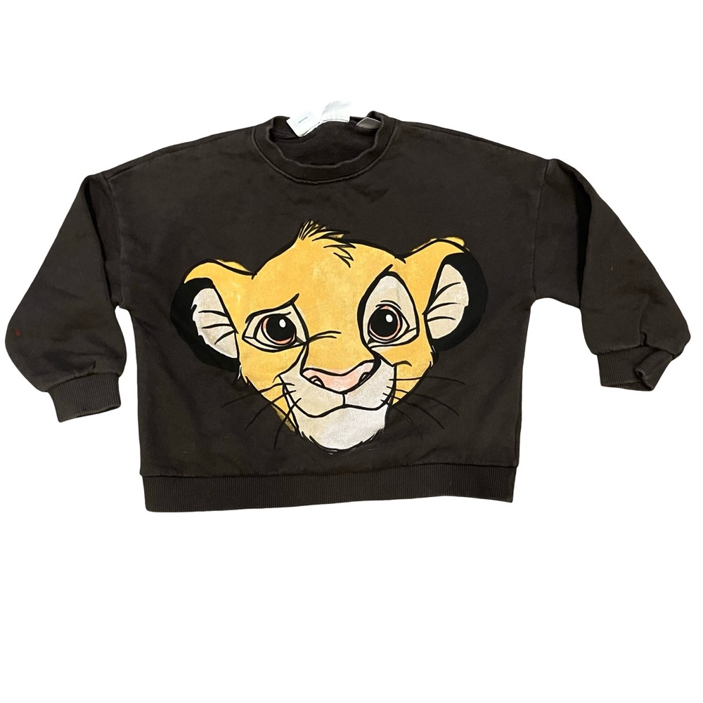 Zara Kids Disney The Lion King Simba Sweatshirt 5-6 Years 116cm Black NOTES
